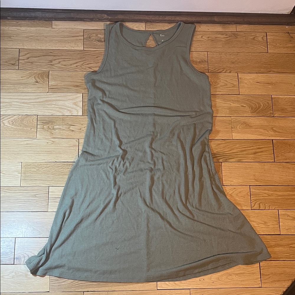 SO Olive Green Ribbed Top